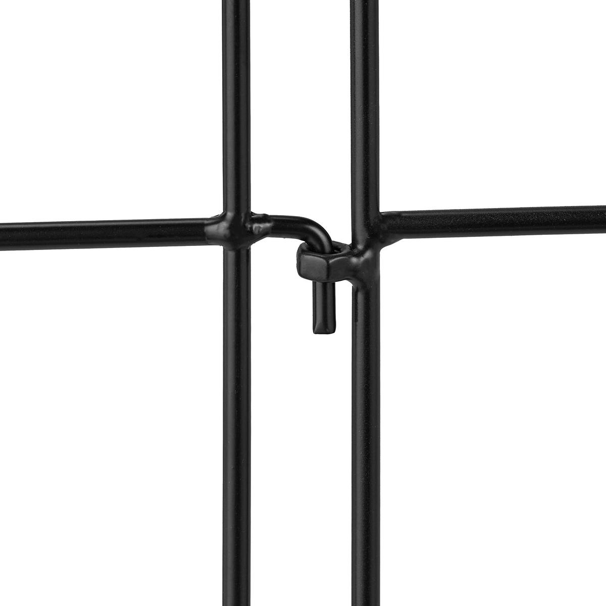 6XBEETZAUN - Schwarz, Metall (61/46/1cm) - Relaxdays