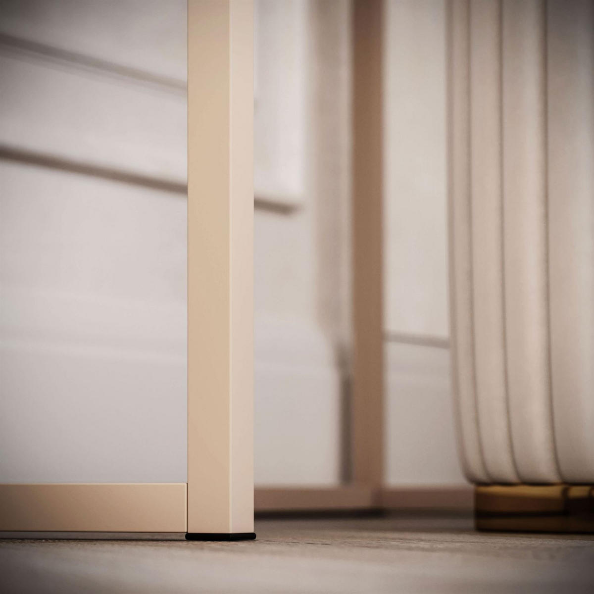 SCHMINKTISCH QUINNIE KASCHMIR mit LED-Spiegel links gold Griff - Kaschmir, Holzwerkstoff (100/175/42cm) - Lookway