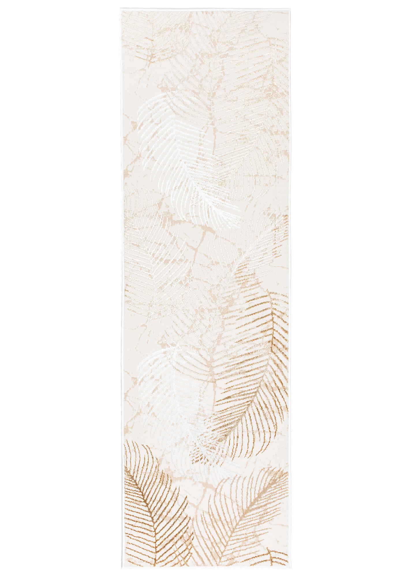 LÄUFER Crystal Braun Palmenblätter 80/1100 cm - Braun, Textil (80/1100cm) - Tapiso