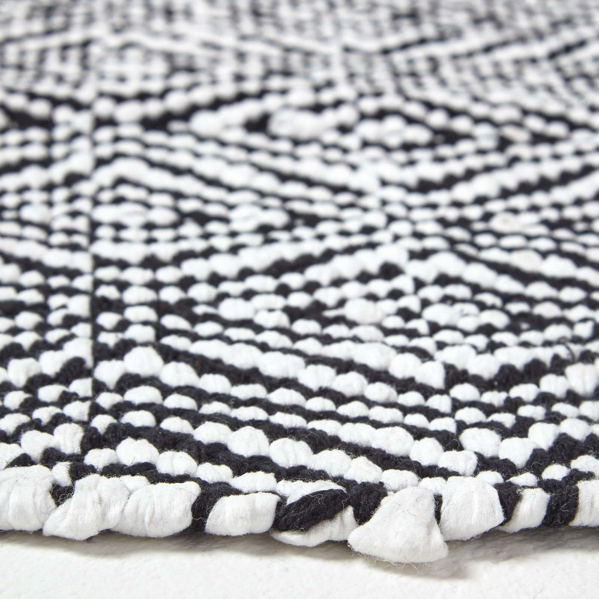 TEPPICHLÄUFER Trance geometrisch gemustert 66/200 cm - Schwarz, Textil (66/200cm) - Homescapes