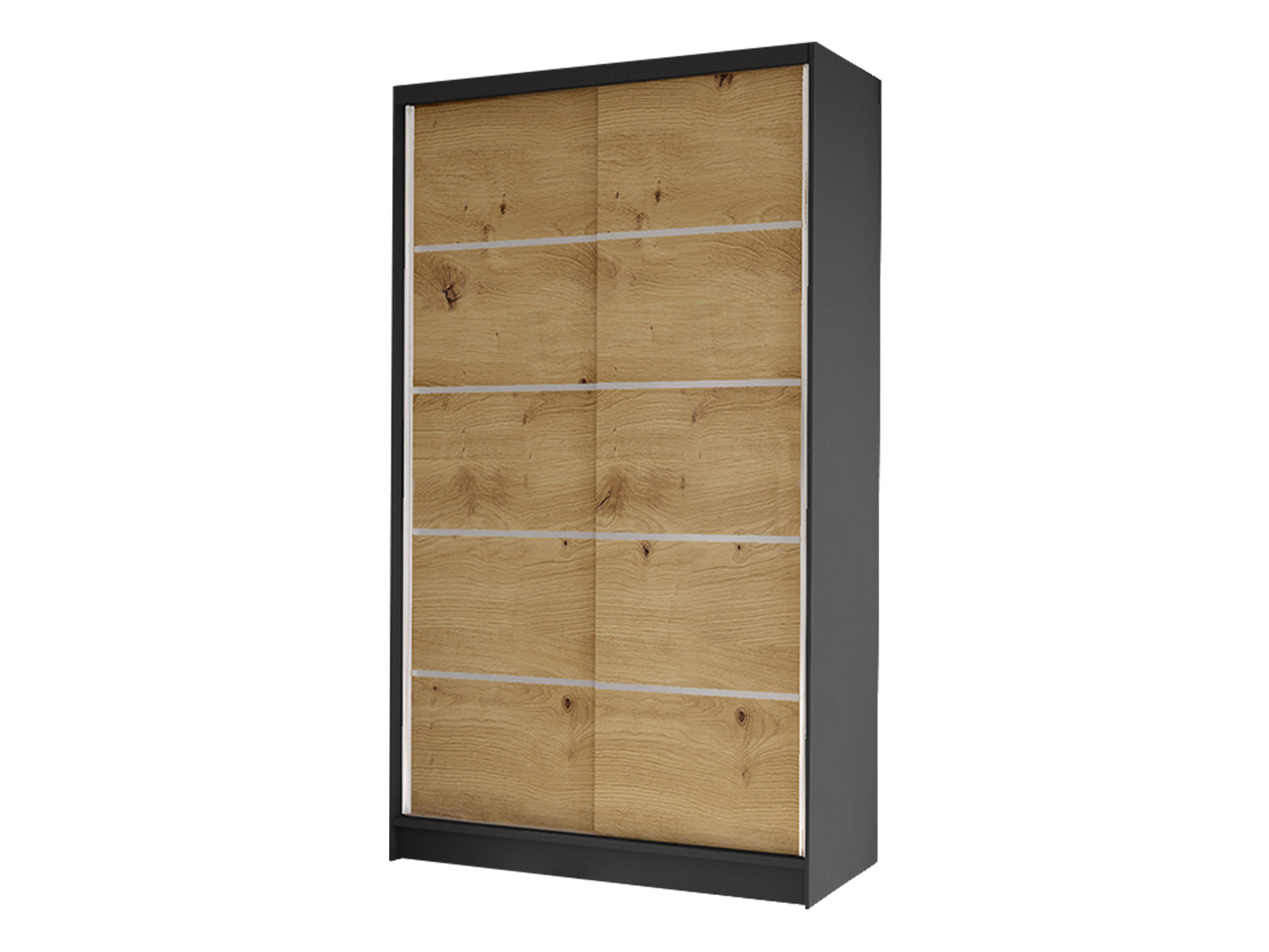 SCHWEBETÜRENSCHRANK Diego IV - Schwarz/Eiche Artisan, Holzwerkstoff/Metall (100/200/58cm) - MIRJAN24
