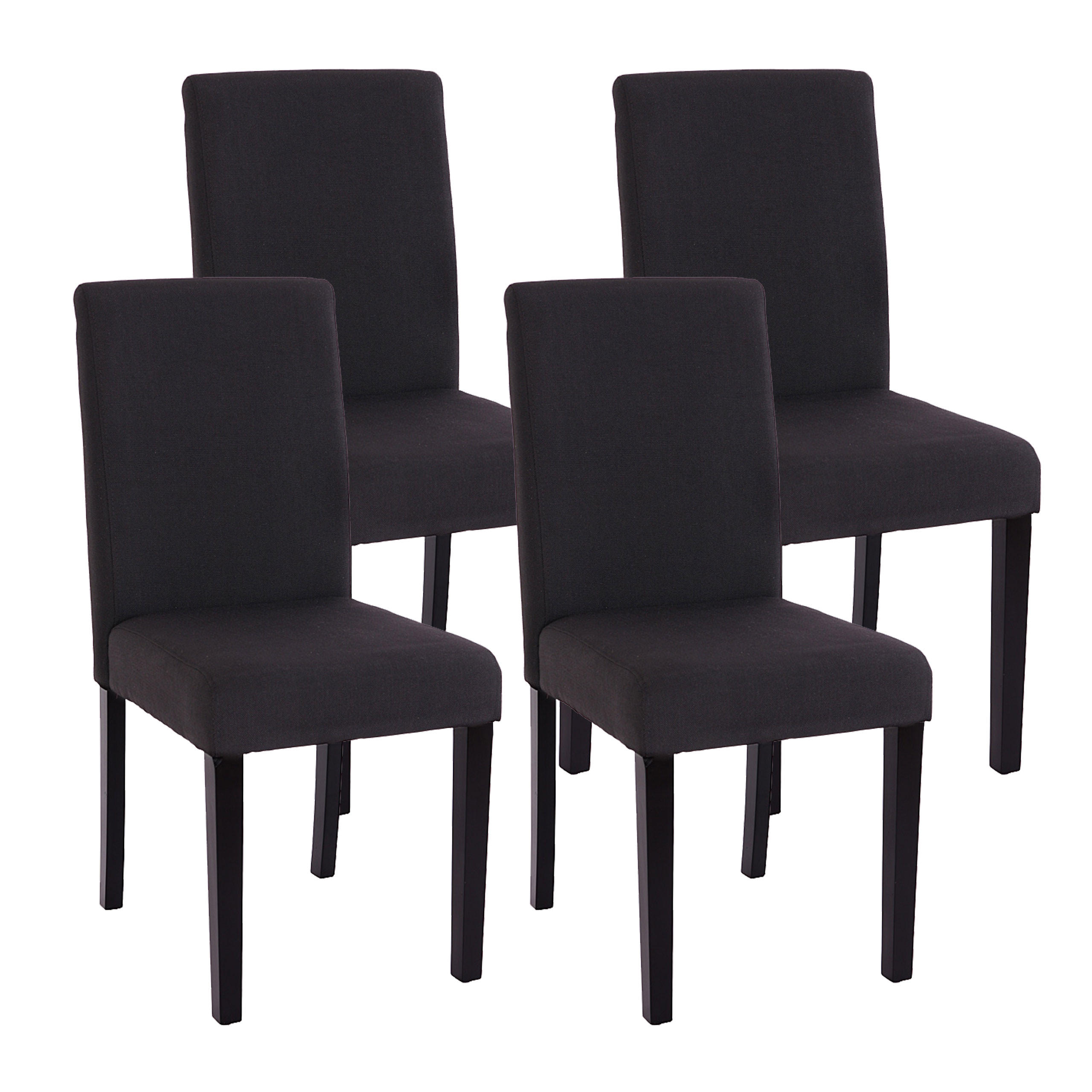 ESSZIMMERSTUHL Schwarz, Dunkelbraun 4er-Set - Dunkelbraun/Schwarz, Textil (43/90/56cm) - MCW