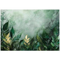 FOTOTAPETE Blätter Grün Natur Vlies Tapete Wohnzimmer Schlafzimmer 150x105 - Grün, Papier (150/105cm) - Wallarena