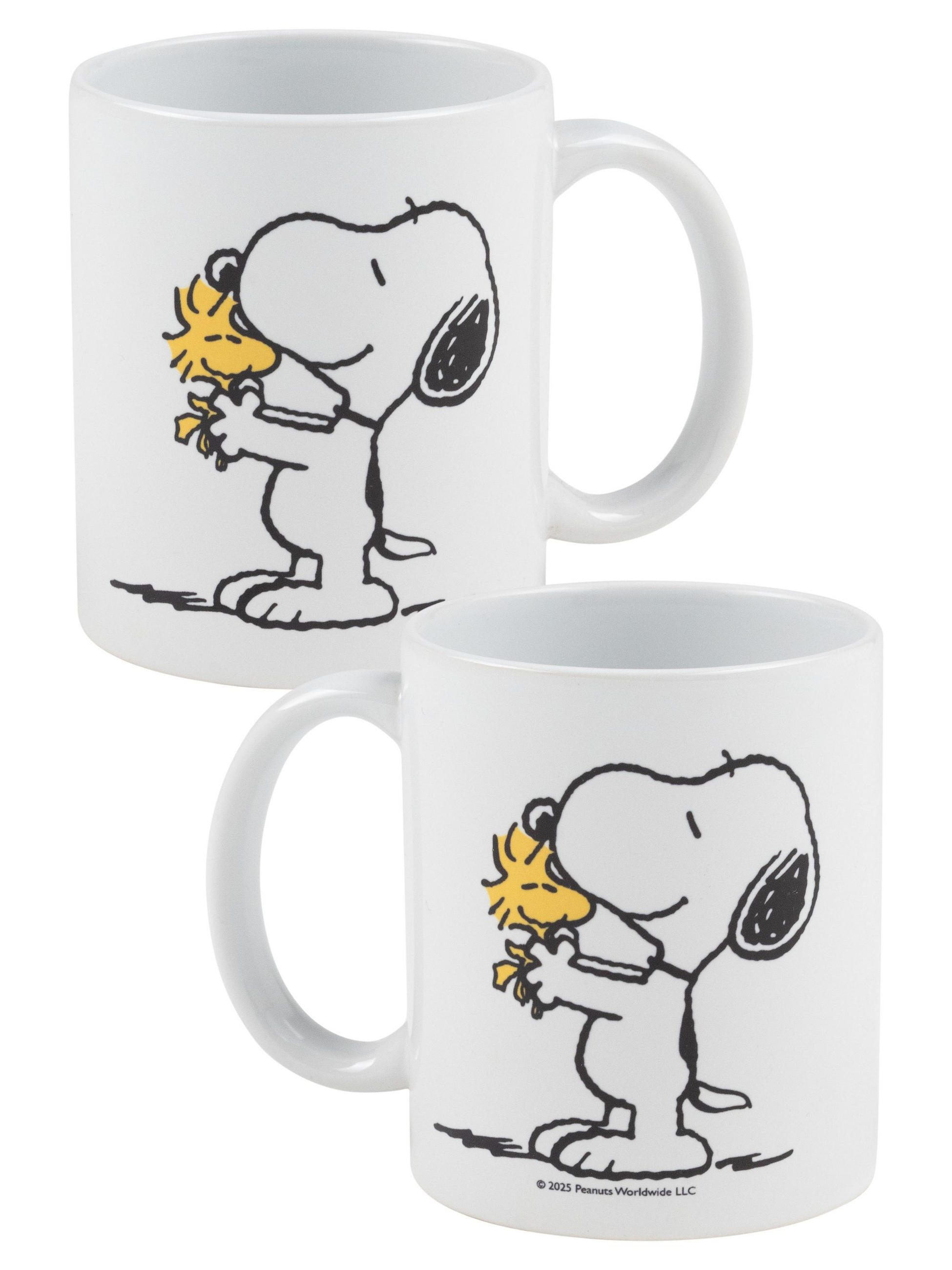 KAFFEEBECHER The Peanuts Snoopy Woodstock Weiß 320 ml - Weiß, Keramik (0.32L) - United Labels