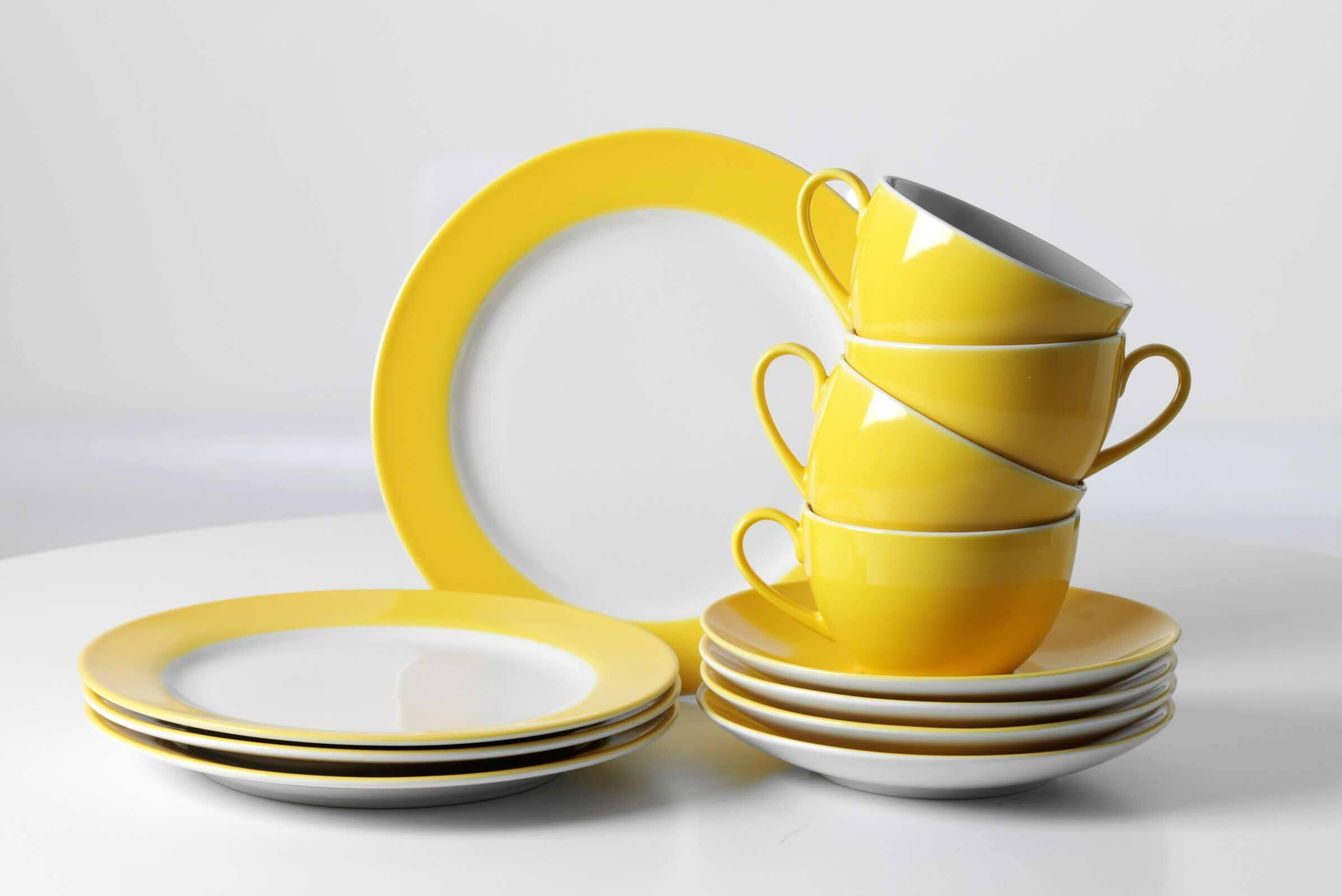 Thumbnail - Ritzenhoff Breker Basic-Set, Gelb, Keramik, 12-teilig, Rund, 1x1x1 cm, Essen & Trinken, Geschirr, Geschirr-Sets, Kombise...