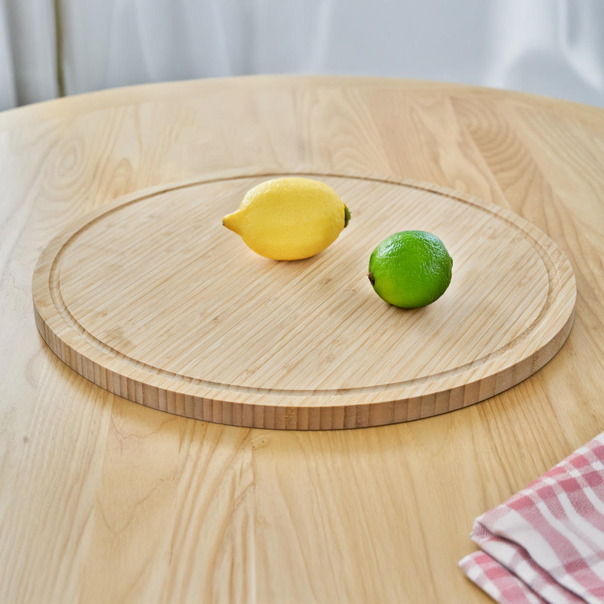 SCHNEIDEBRETT Luigi 2er Set Servierbrett Bambus - Hellbraun, Holz (44/44cm) - SVITA