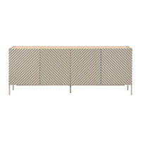 SIDEBOARD - 200 cm x 41 cm - Holz, Platte - Beige, Naturfarben Hell - TASIBA - Beige/Naturfarben, Holz (200/77/41cm) - Vente-Unique