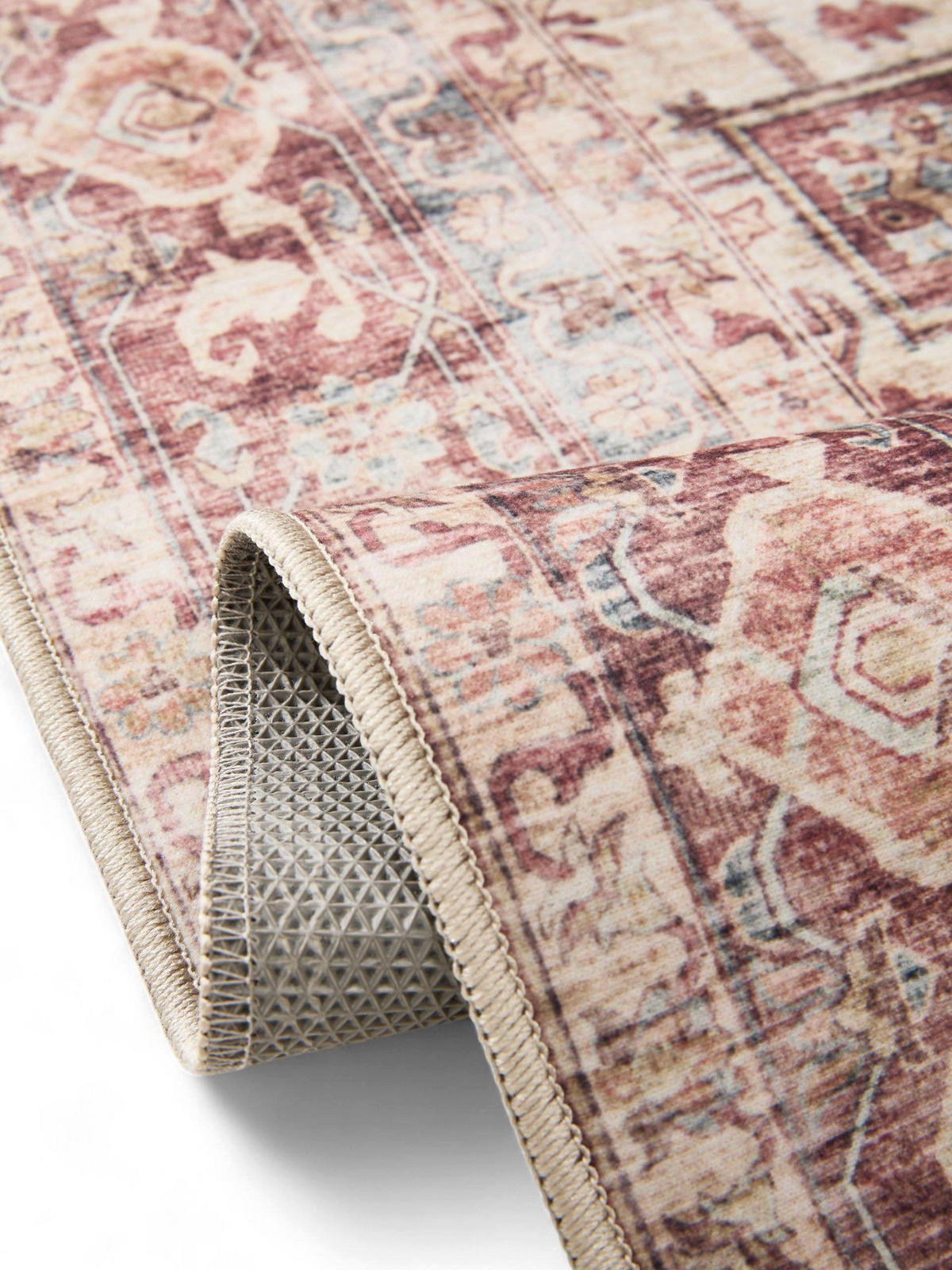 VINTAGE-TEPPICH George waschbar 200x300 cm - Pink/Multicolor, Kunststoff (200/300cm) - benuta