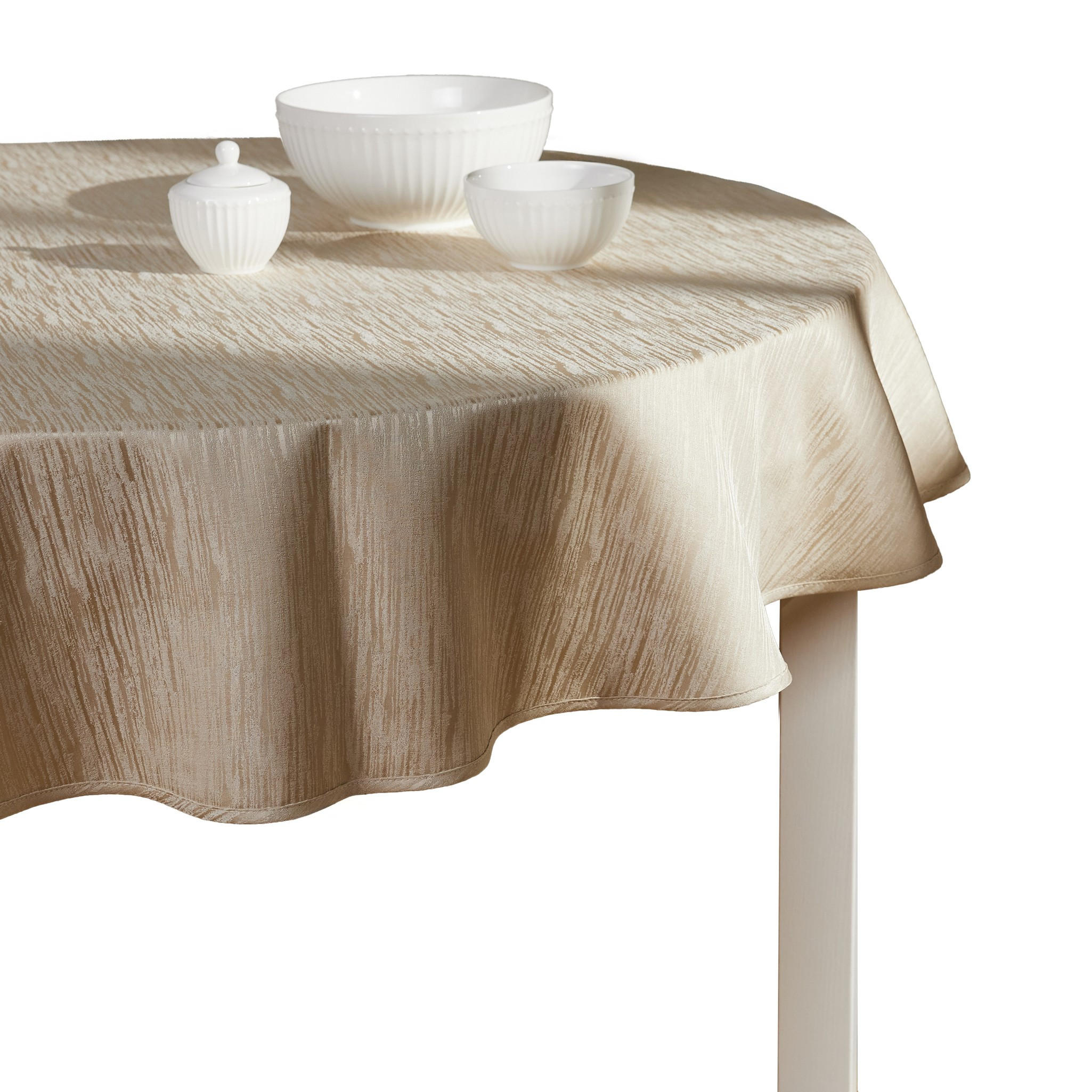 TISCHDECKE Scilio - Beige, Textil (160cm) - home&you