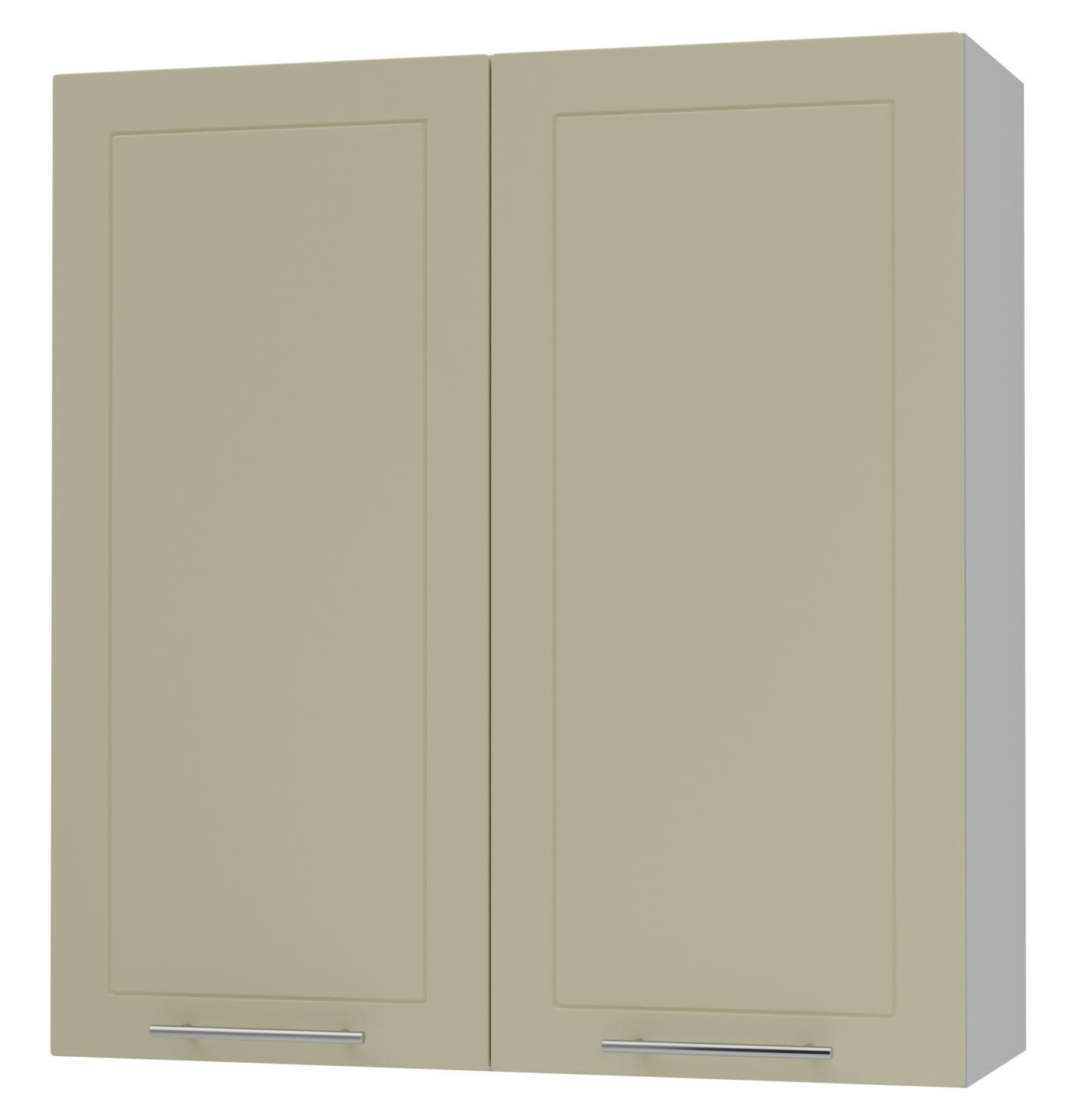 KÜCHENHÄNGESCHRANK Kvantum W4/90 Vanille Matt / Grau Matt 90 / 32,5 / 96cm - Creme/Grau, Holz/Holzwerkstoff (90/96/32.5cm) - Feldmann-Wohnen