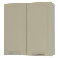 KÜCHENHÄNGESCHRANK Kvantum W4/90 Vanille Matt / Grau Matt 90 / 32,5 / 96cm - Creme/Grau, Holz/Holzwerkstoff (90/96/32.5cm) - Feldmann-Wohnen