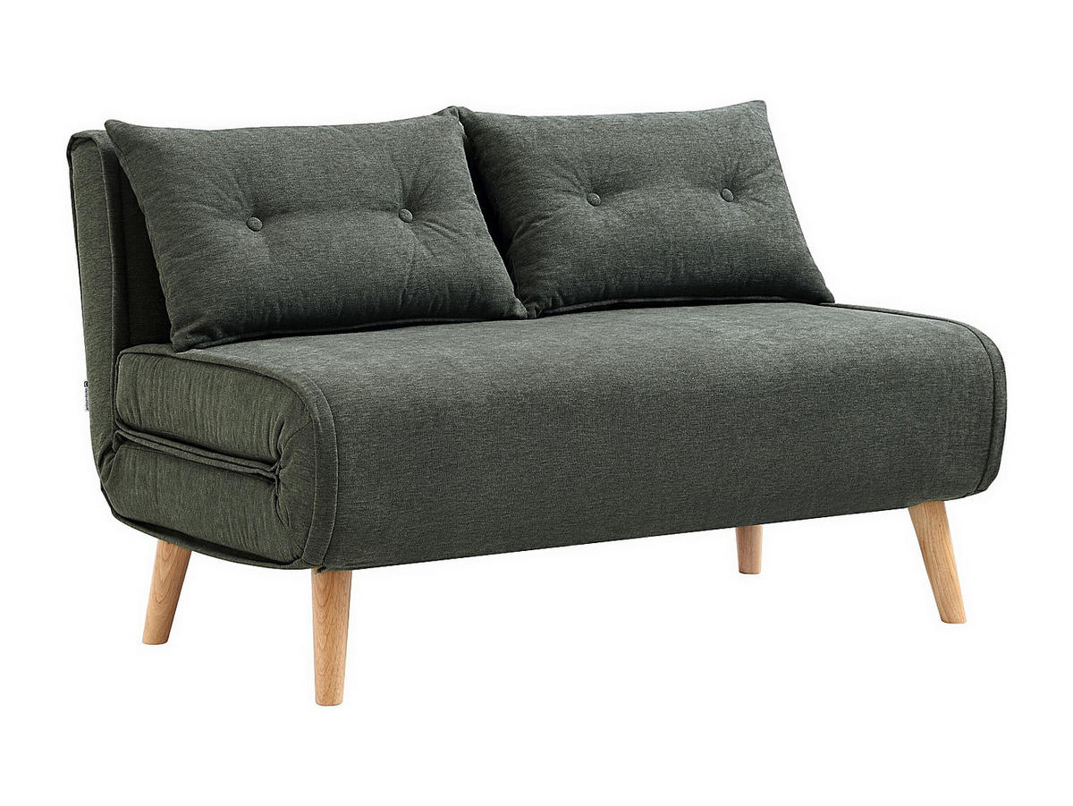 SCHLAFSOFA - 2 Personen - stoff - grün Valerio - Grün, Holz/Textil (120/74/74cm) - Vente-Unique