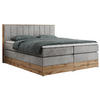 BOXSPRINGBETT BELLISSIMO KING 140/200 Hellgrau Velvet - H3 - Hellgrau, Holz/Textil (140/200cm) - MKS