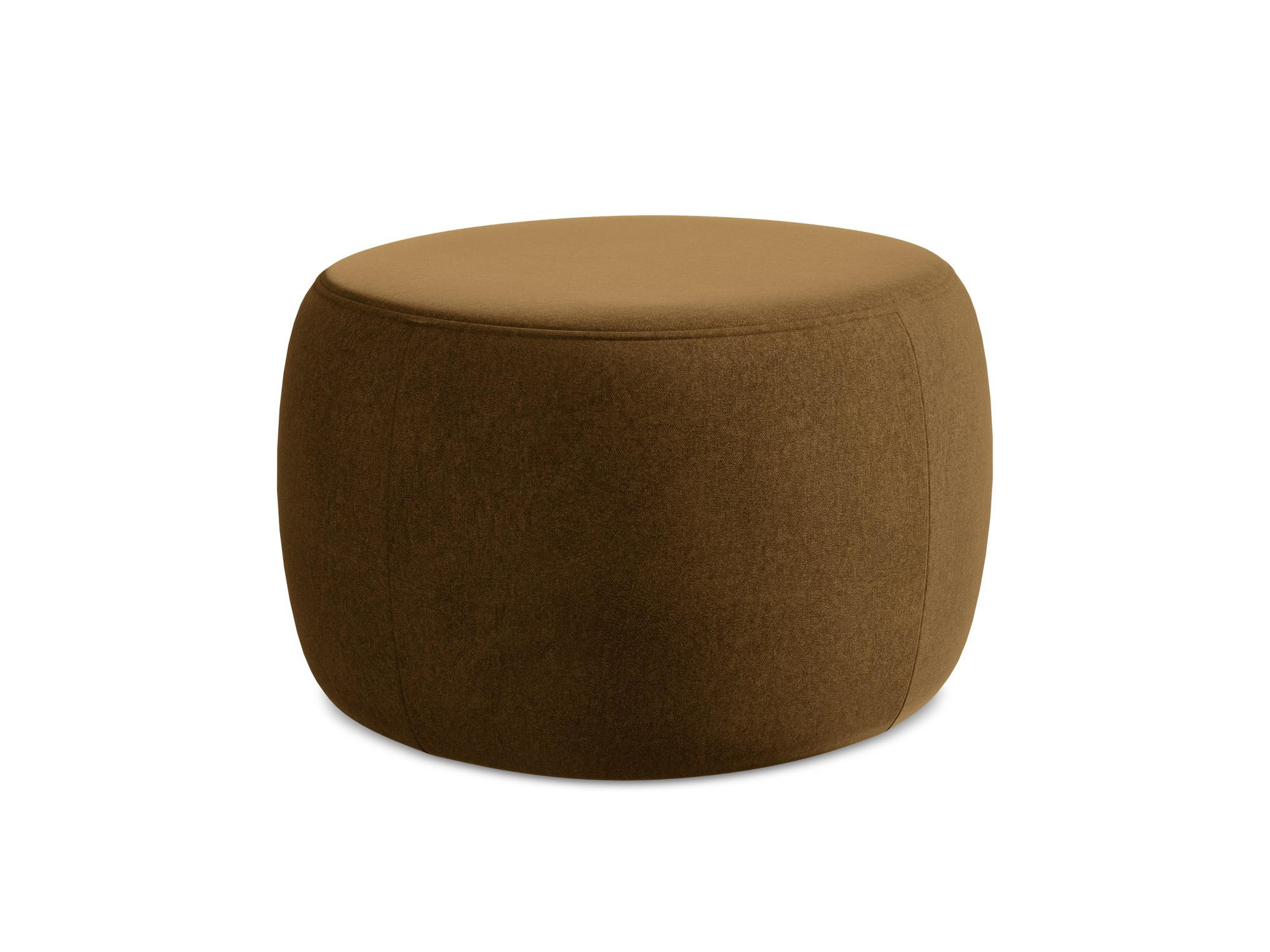 POUF Samt Stoff Gelb - Currygelb/Gelb, Kunststoff/Textil (76/44/67cm) - Makamii