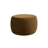 POUF Samt Stoff Gelb - Currygelb/Gelb, Kunststoff/Textil (76/44/67cm) - Makamii