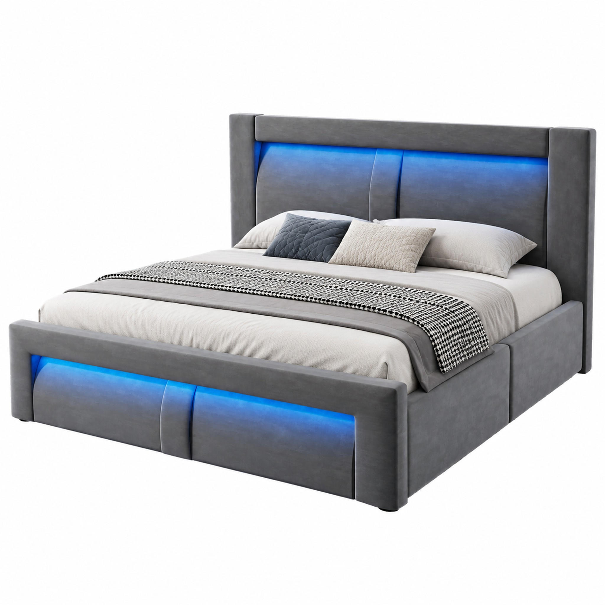 Beauniv Bett Grau 180x200 cm