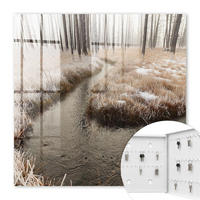 SCHLÜSSELBOX Weiß 30x30 cm – Türöffnung nach rechts - Winter River - Weiß, Metall (30/30/5cm) - TULUP