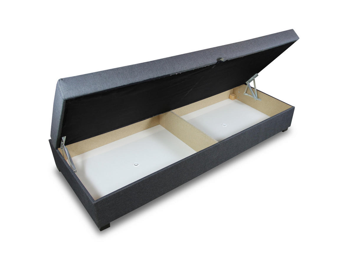 SCHLAFSOFA Misti III - Schwarz/Grau, Holz/Kunststoff (195/66/82cm)