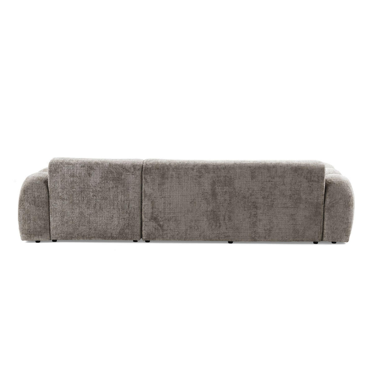 4-SITZER modulares Ecksofa VEER SET 1 Rechts, 298 x 175 cm, Chenille Webstoff Braun - Schwarz/Braun, Holz/Kunststoff (175/298cm) - Muffo