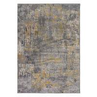 TEPPICH Kunst-Abstrakt-Muster DEE, Gelb-Grau 80x150 cm - Gelb, Textil (80/150cm) - KADIMA DESIGN