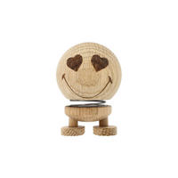 DEKOFIGUR Smiley Love eiche 5,6 x 6,6 cm - Eichefarben, Kunststoff (5.6/6.6/6.6cm) - Hoptimist