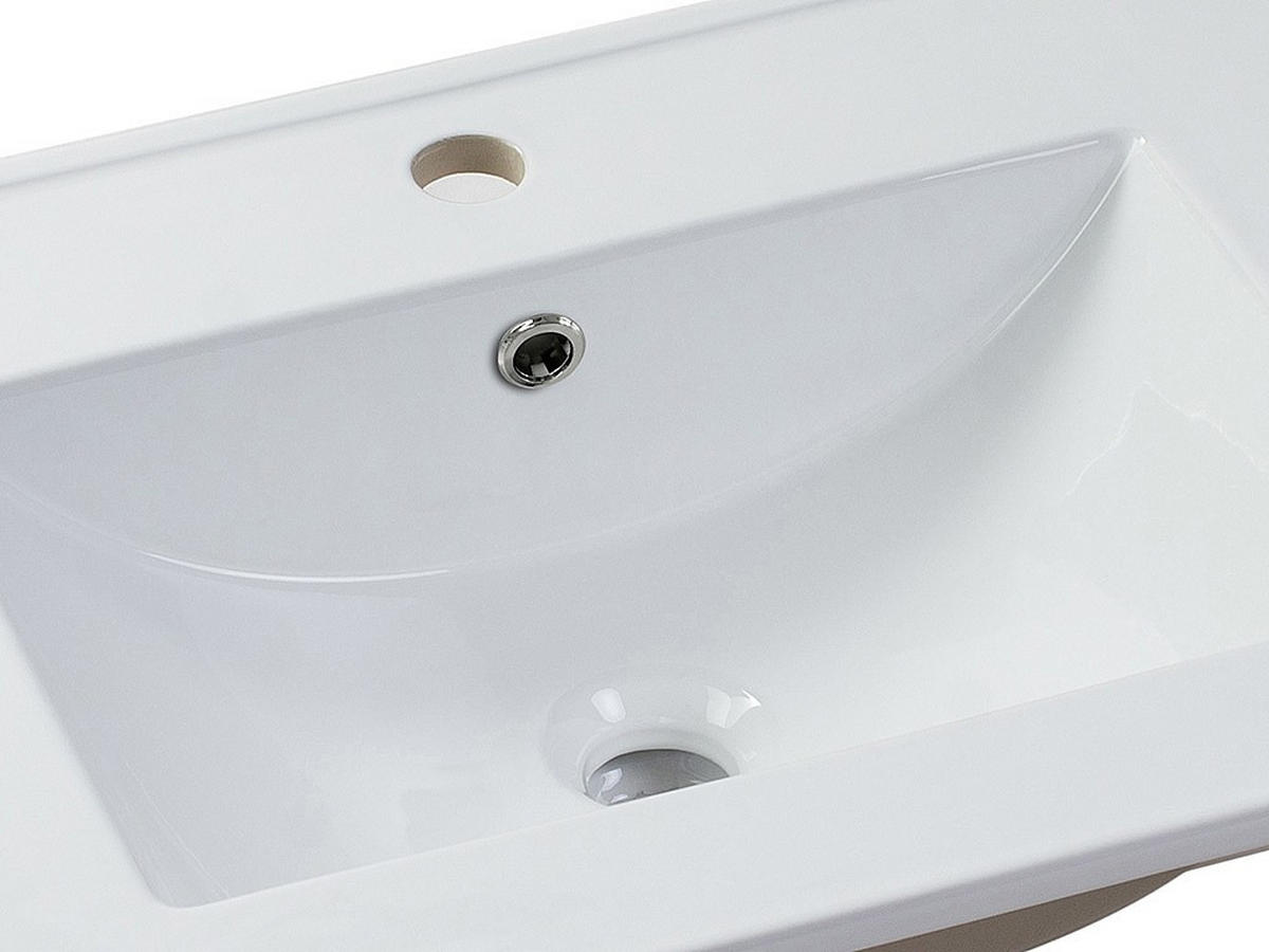 EINBAUWASCHBECKEN rechteckig - 61 x 46,5 cm - Keramik - Weiß - MOTIAC - Weiß, Keramik (61/17/46.5cm) - Vente-Unique