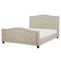 POLSTERBETT 160/200cm Beige Aurel - Beige, Textil (160/200cm) - Beliani