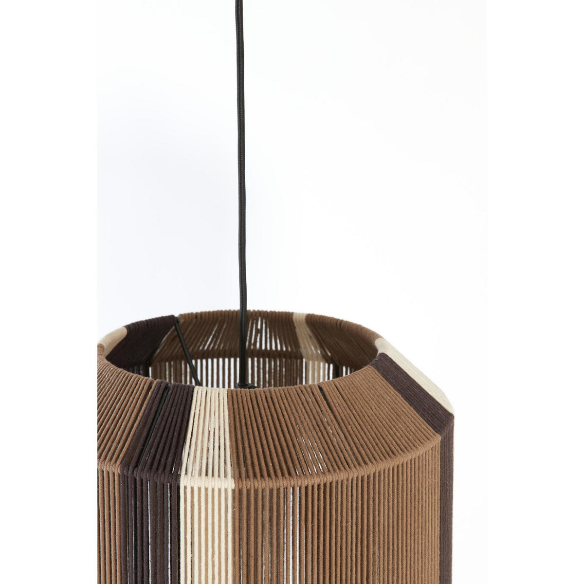 HÄNGELAMPE Kozana Braun 36/36/43 cm - Braun, Textil (36/36/43cm) - Light & Living