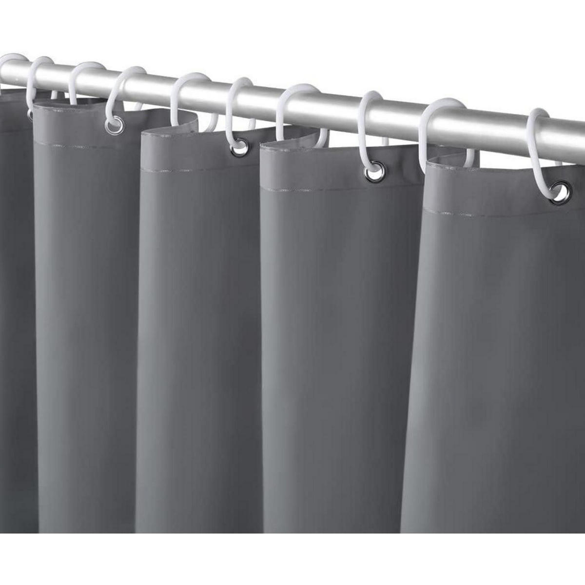 DUSCHVORHANG 180 x 180 cm Grau - Grau, Kunststoff (180/180cm)