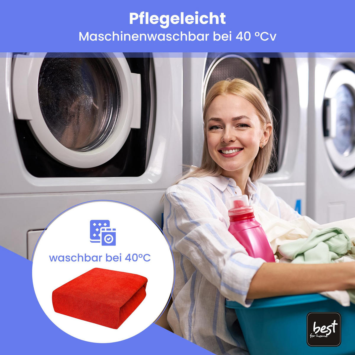 SPANNBETTLAKEN 160/200 cm, Frottee Elastisch 100 % Baumwolle Rot - Rot, Textil (160/200cm) - Best For Home