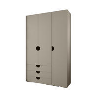 GARDEROBEN-SET 236,7/150/47 - Kaschmir/Schwarz, Holz/Kunststoff (150/236.7/47cm) - Abiks Möbel