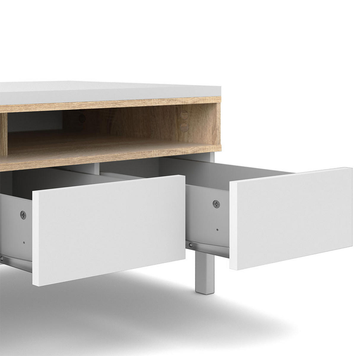 TV-MÖBEL, Roomers, Weiß, Holzwerkstoff, 156 x 49 x 49 cm - Weiß, Holzwerkstoff (156/49/49cm) - ebuy24
