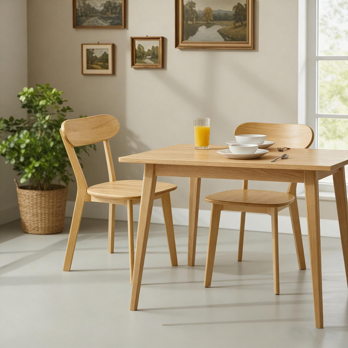 STUHL-SET 2 Stück Massivholz, DE-42428, Holzfarbe - Naturfarben, Holz (40/78/49.5cm) - ComfortXL