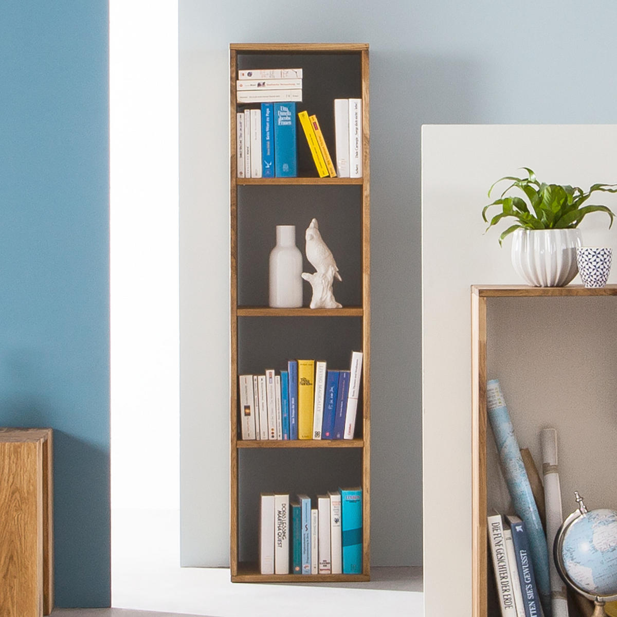 REGAL - Massivholz - Eichefarben, Holz (39/149/35cm) - home24