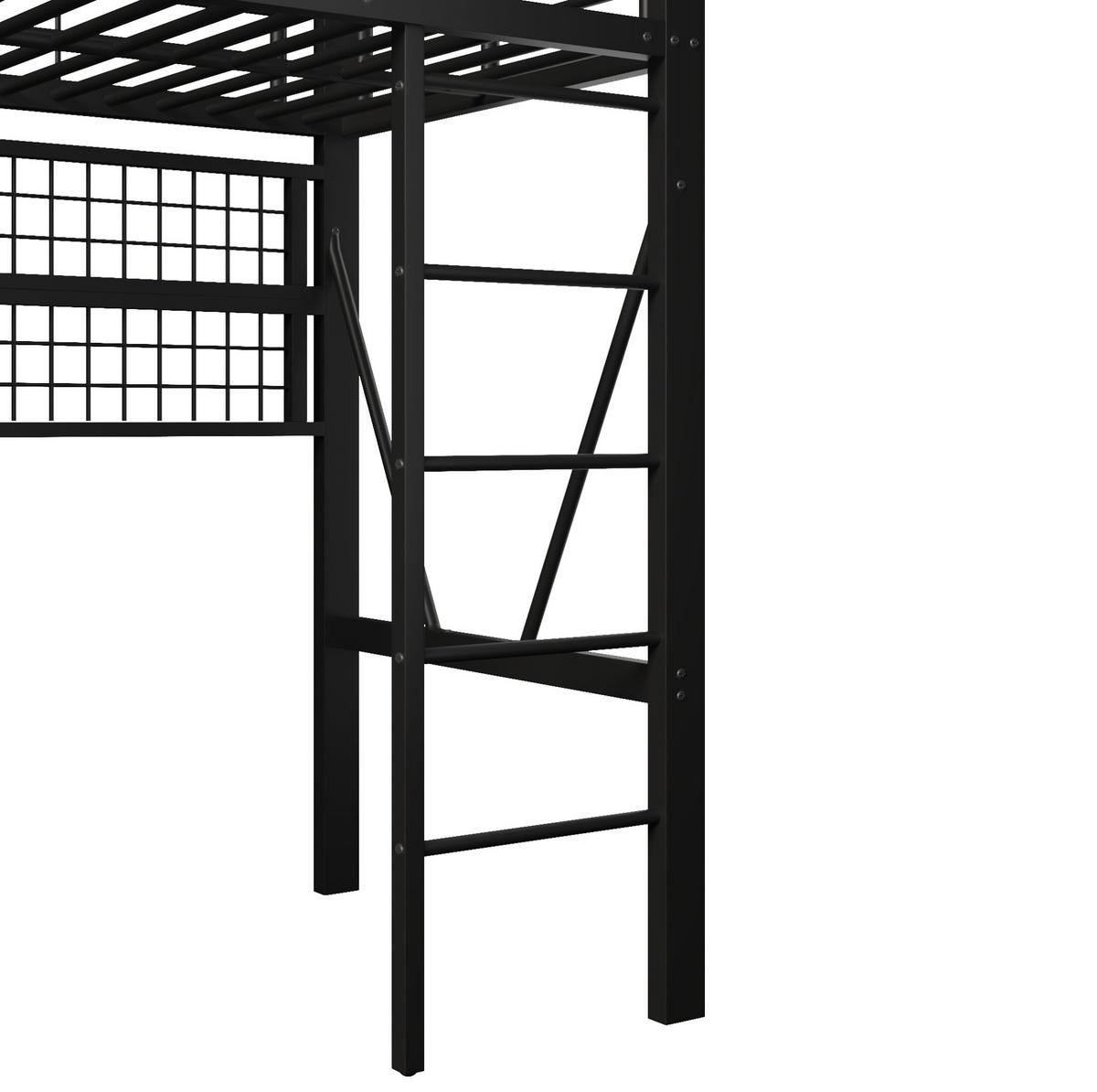 HOCHBETT 90/200 cm Schwarz aus Metall mit LED-Lichtleiste - Schwarz, Metall (90/200cm) - OKMYHOME