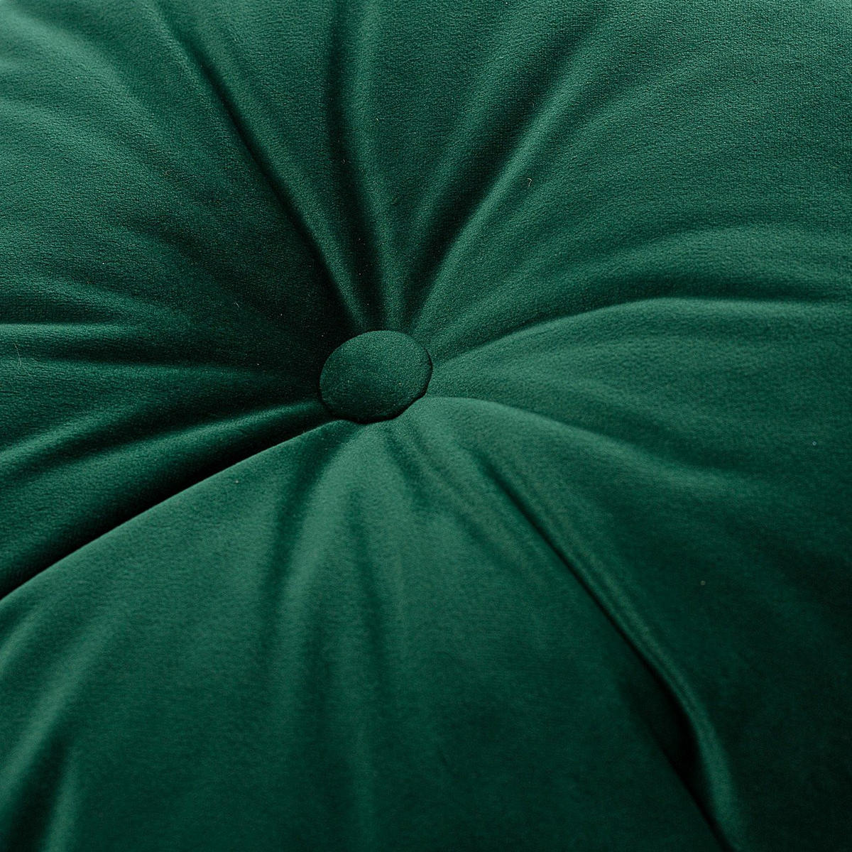 KISSEN Velvet rund, grün, 37cm - Grün, Textil (37cm) - Dekoria