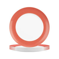 FRÜHSTÜCKSTELLER Liberty Pure Colors Flamingo Red ø 22,5 cm 6er Set - Rot, Keramik (22.6cm) - Seltmann Weiden