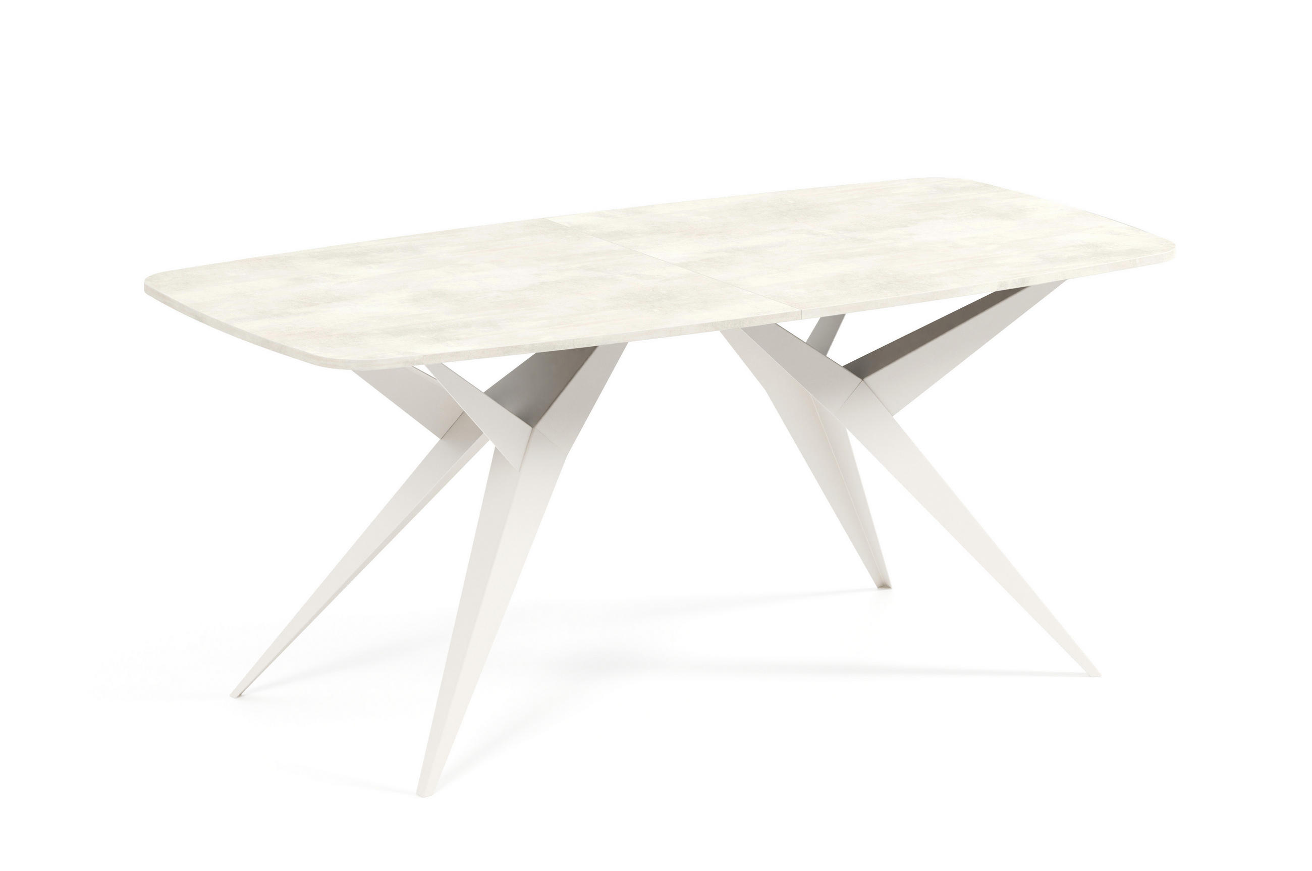 ESSTISCH AXIS - Kaschmir/Beige, Holzwerkstoff/Metall (90/180/76cm) - Meblini