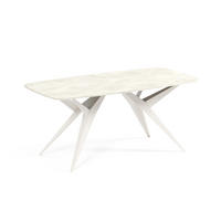ESSTISCH AXIS - Kaschmir/Beige, Holzwerkstoff/Metall (90/180/76cm) - Meblini
