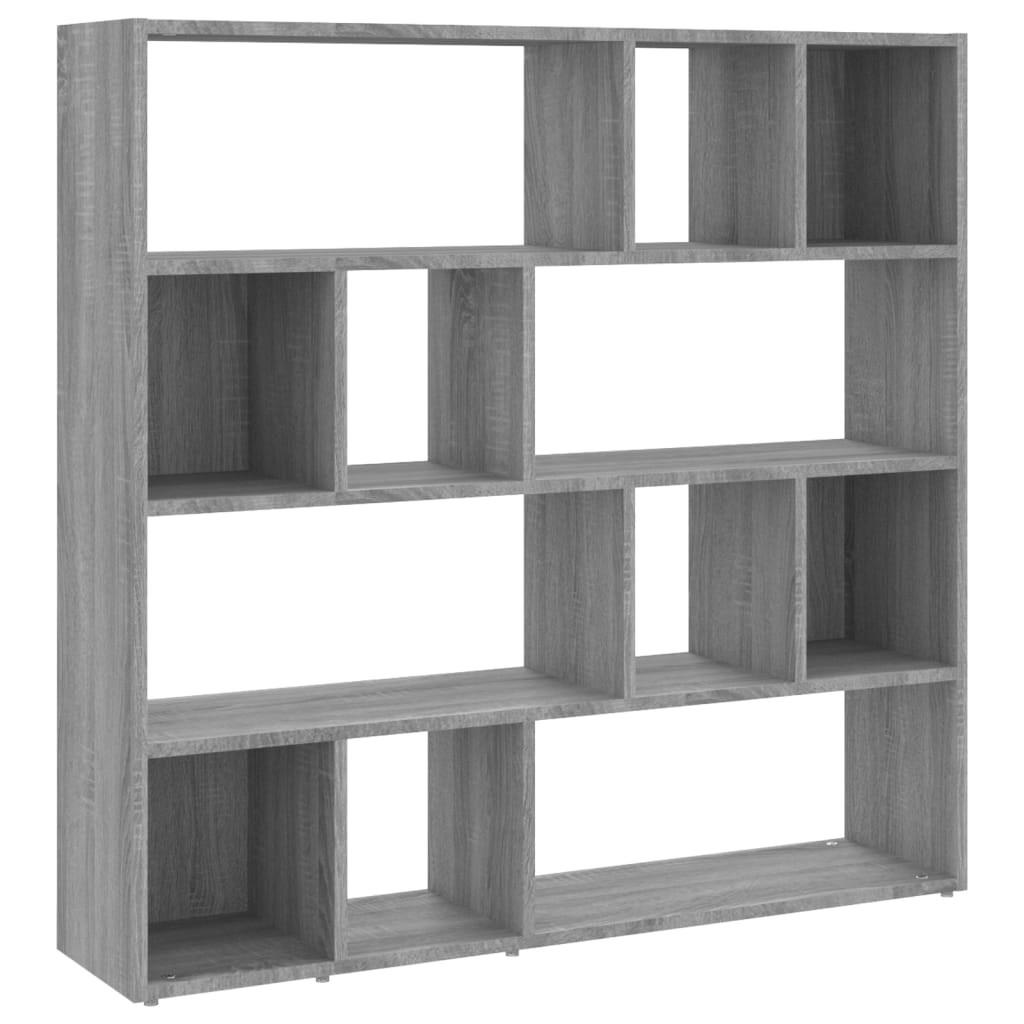 vidaXL Bücherregal/Raumteiler Grau 105x102x24 cm