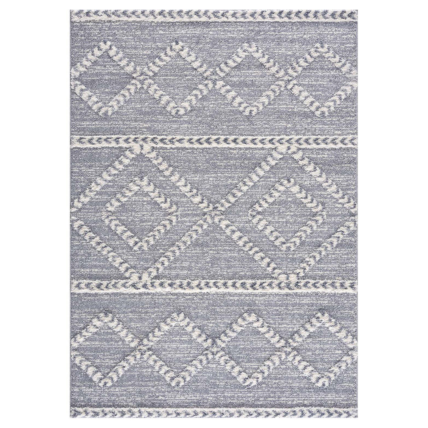 HOCHFLOR-TEPPICH Focus 3022 Grau 140x200 cm - Grau, Textil (140/200cm) - carpet city