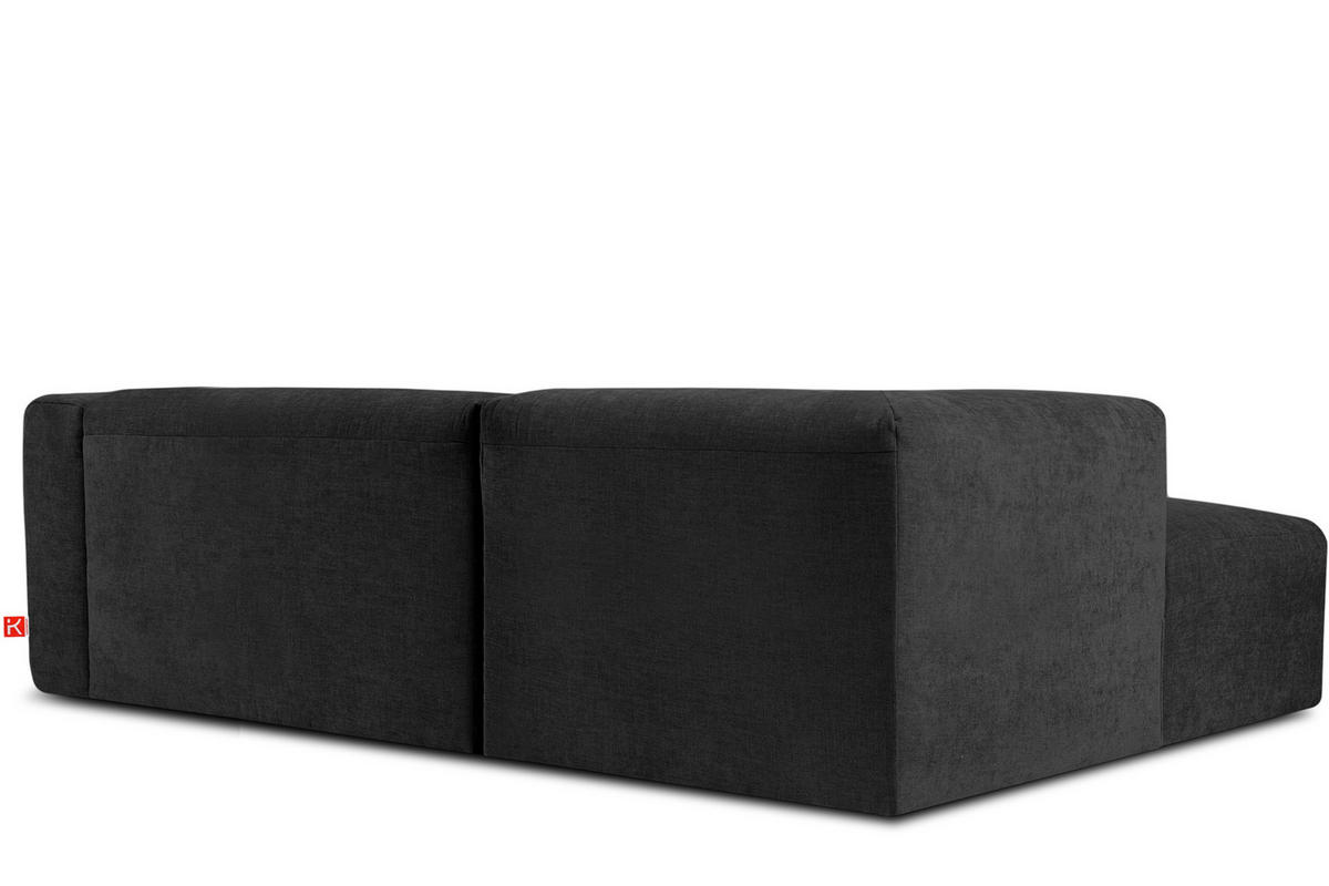 ECKMODULSOFA-LINKS BUFFO 3/4 Sitzer mit extrem weicher Sitzfläche, Gewebestoff, graphit - Graphitfarben, Textil (237/180cm) - KONSIMO®