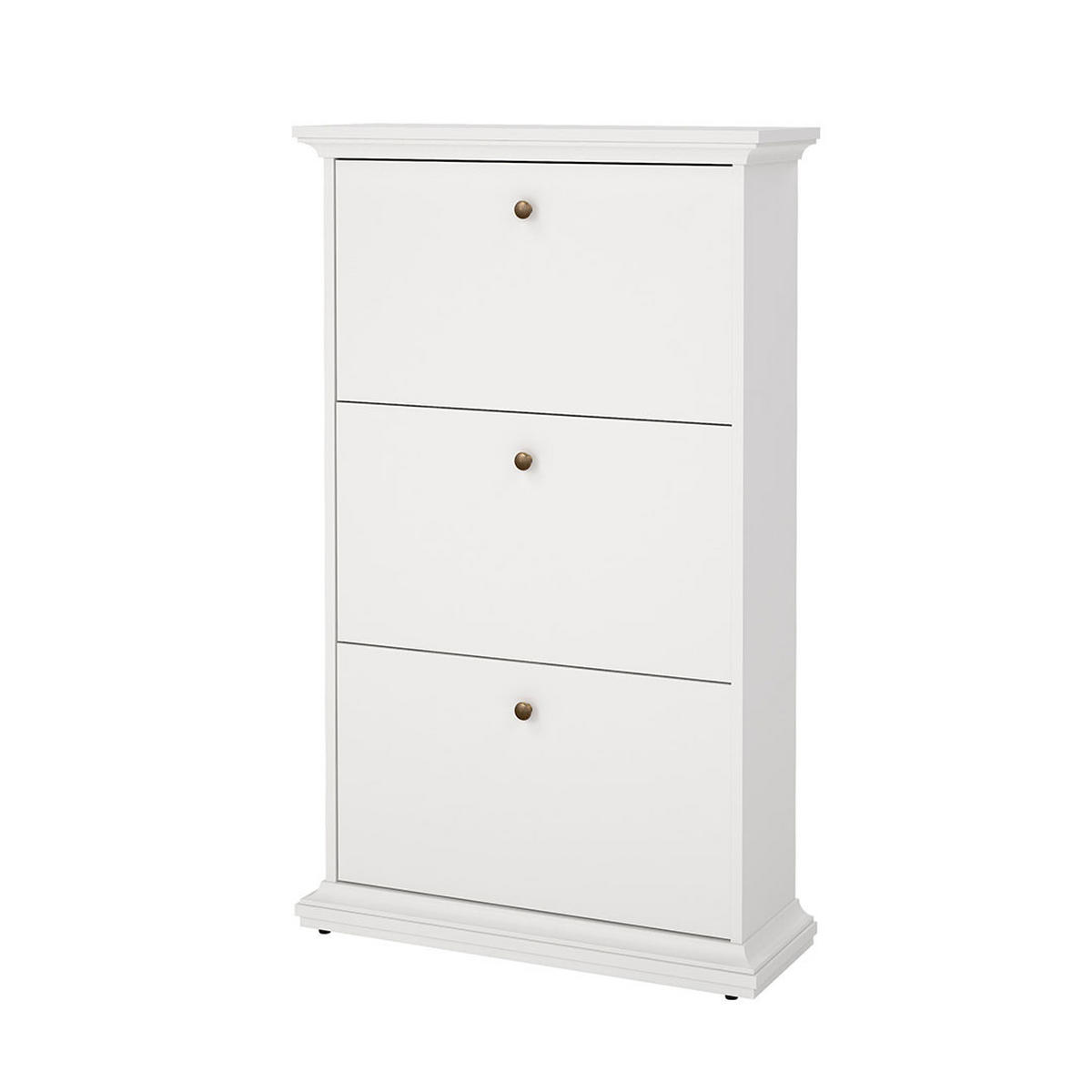 SCHUHSCHRANK Venedig Weiß 78/28/128 cm - Weiß, Holzwerkstoff (78/128/28cm) - ebuy24