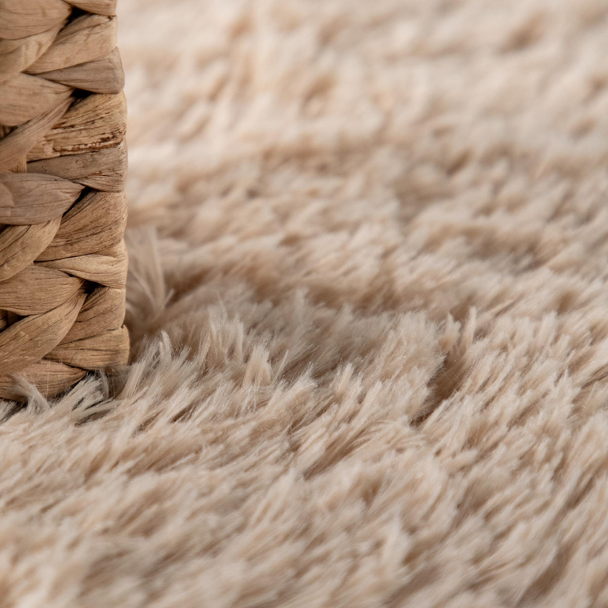 HOCHFLORTEPPICH 160/160 cm Silky 591 - Beige, Textil (160/160cm) - Paco Home