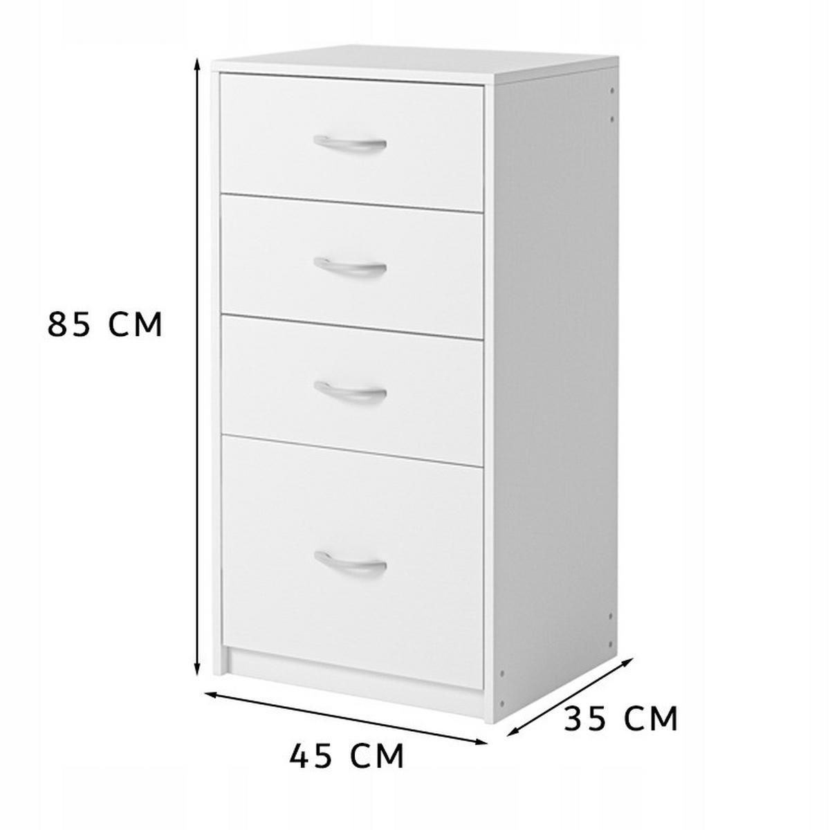 BÜCHERREGAL, weiß 45/35/85 cm - Weiß, Holzwerkstoff (45/85/35cm)