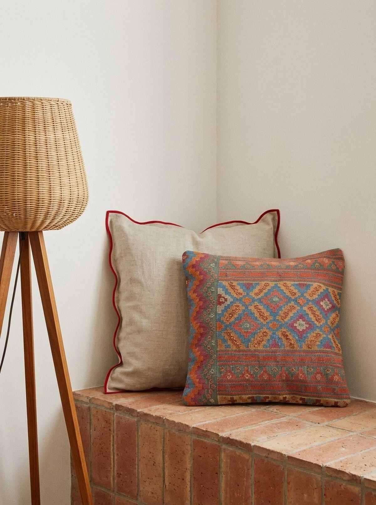 KELIM-KISSEN Mehrfarbig 65/65 cm Schurwolle - Multicolor, Textil (65/65cm) - Looma
