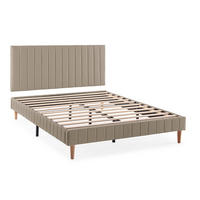 POLSTERBETT + kopfteil 140x190 cm Eris, Beige - Beige, Textil (192/142/90cm) - VS Venta-stock