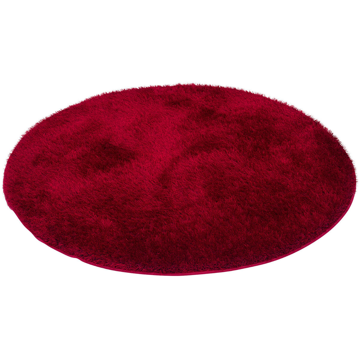 HOCHFLOR SHAGGY TEPPICH FEELING MIX RUND - Rot, Textil (133/133cm) - Snapstyle