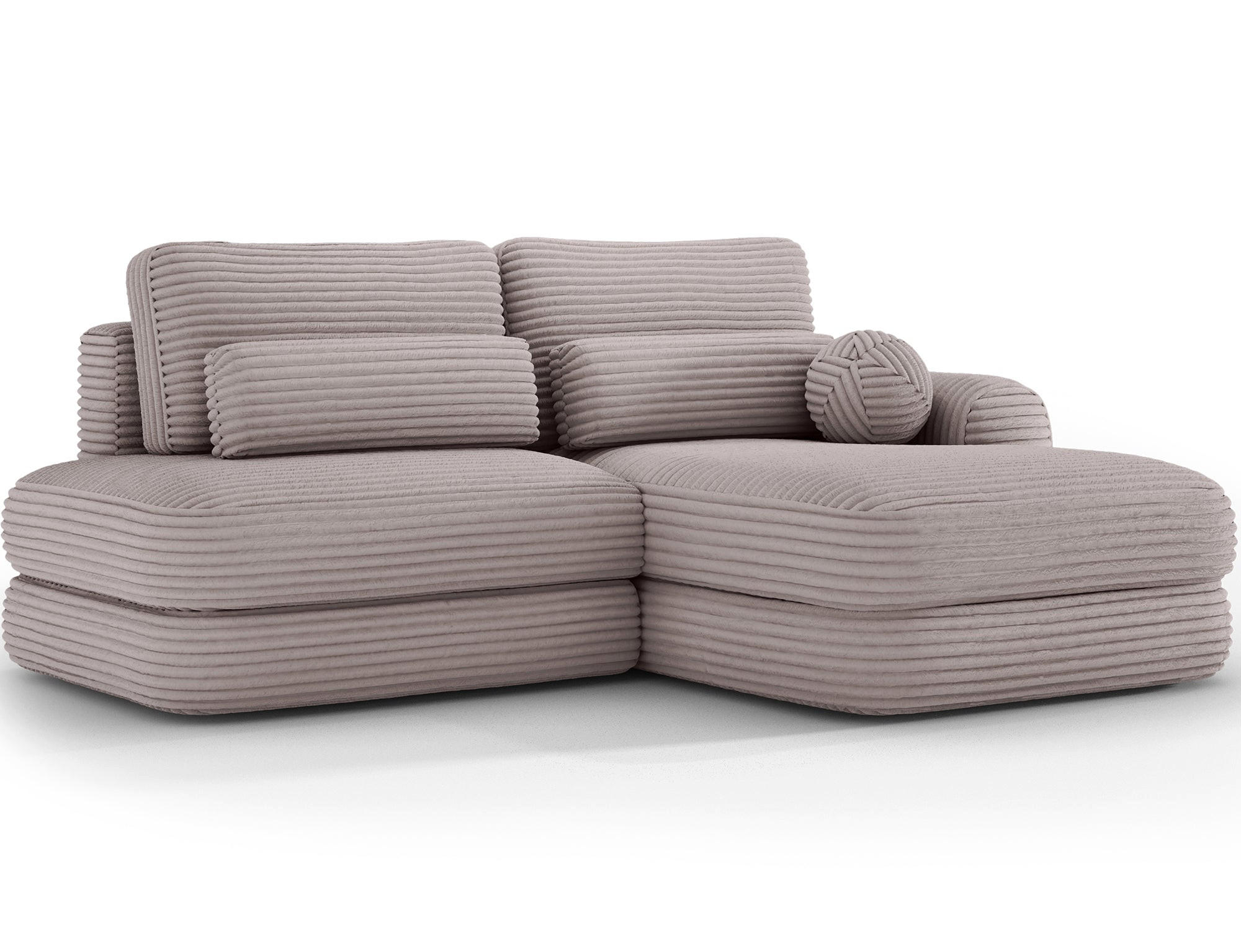 ECKSOFA RIPELI L-Form mit Schlaffunktion & Bettkasten – Modernes 3-Sitzer Sofa, Wellenfederung, 217 × 175 cm - Hellgrau/Schwarz, Kunststoff (175/217cm) - Wohnideebilder