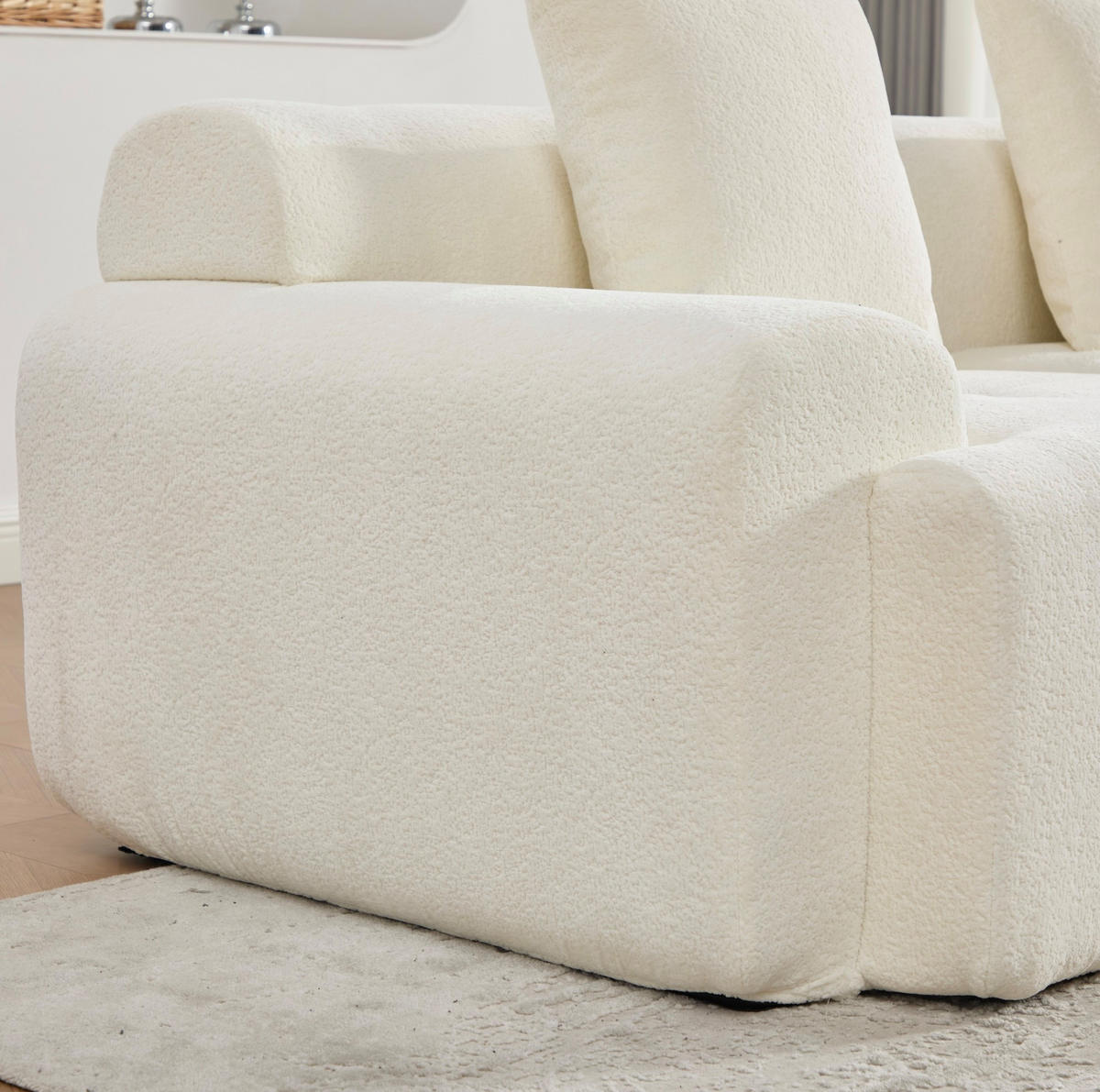 ECKSOFA 97/100/68 cm Beige aus Kordstoff mit modularer Kombination - Beige, Textil (100/97cm) - OKMYHOME